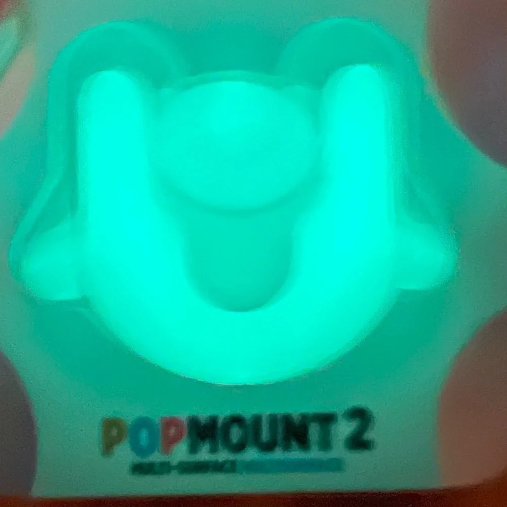 Pop socket Mount holder any surface GLOW IN THE DARK CAR